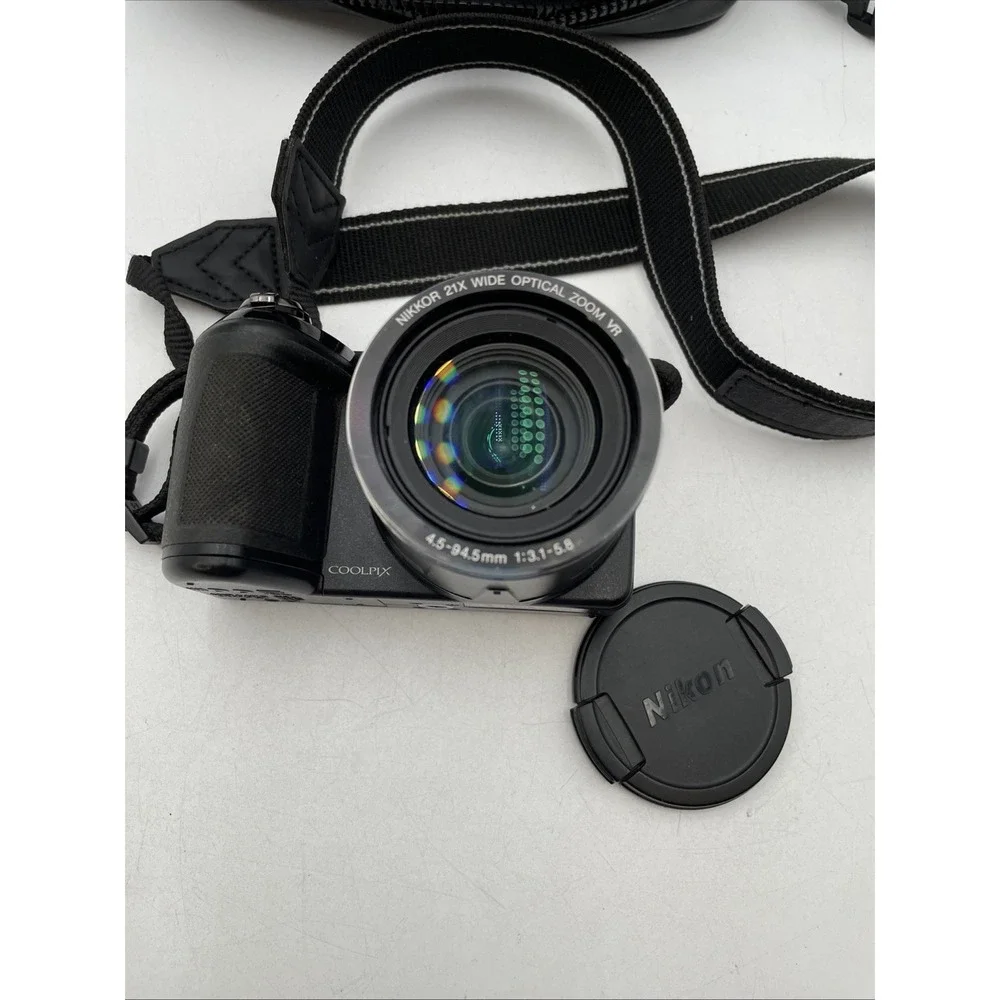 Nikon Coolpix L120 14.1MP Compact Bridge Camera 21x Optical Zoom Black - Tested